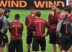 La Roma in allenamento a Trigoria