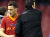 Francesco Totti e Luis Enrique durante il match del San Paolo