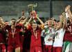 La squadra della Roma Primavera Campione d'Italia in carica