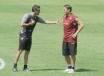 Francesco Totti con Luis Enrique nel pre-campionato