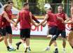 La Roma in allenamento