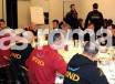 La squadra giallorossa in sala da pranzo (foto asroma)