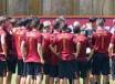 La Roma in allenamento a Trigoria