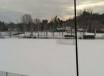 Un'immagine di Trigoria sotto la neve