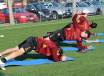 Un'immagine della squadra in allenamento