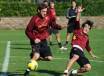 I giallorossi in allenamento