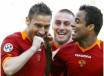 Giallorossi esultanti nel 6-2 all'Inter del 2007