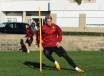 Simon Kjaer durante una seduta di allenamento a Trigoria (Getty Images)