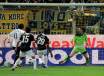 Sergio Floccari mentre segna il terzo gol al Parma questa sera