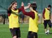 La Roma si allena a Trigoria
