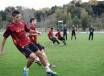 I giallorossi in allenamento