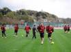 I giallorossi in allenamento