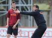 Luis Enrique e Miralem Pjanic in allenamento a Trigoria