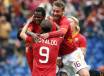 I giallorossi esultano dopo l'ultima vittoria in casa contro il Novara (Getty Images)
