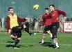 La Roma in allenamento a Trigoria (Getty Images)