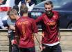 La As Roma in allenamento