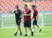 La Roma si allena a Trigoria