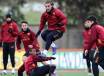 La Roma si allena a Trigoria