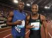 Usain Bolt ed il suo rivale Asafa Powell