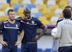 Cassano e Balotelli in allenamento (Getty Images)