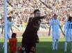 Mattia Destro ieri dopo il gol
