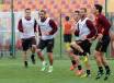 La As Roma in allenamento
