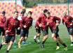 La Roma al lavoro a Trigoria