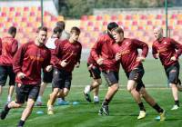 La Roma al lavoro a Trigoria
