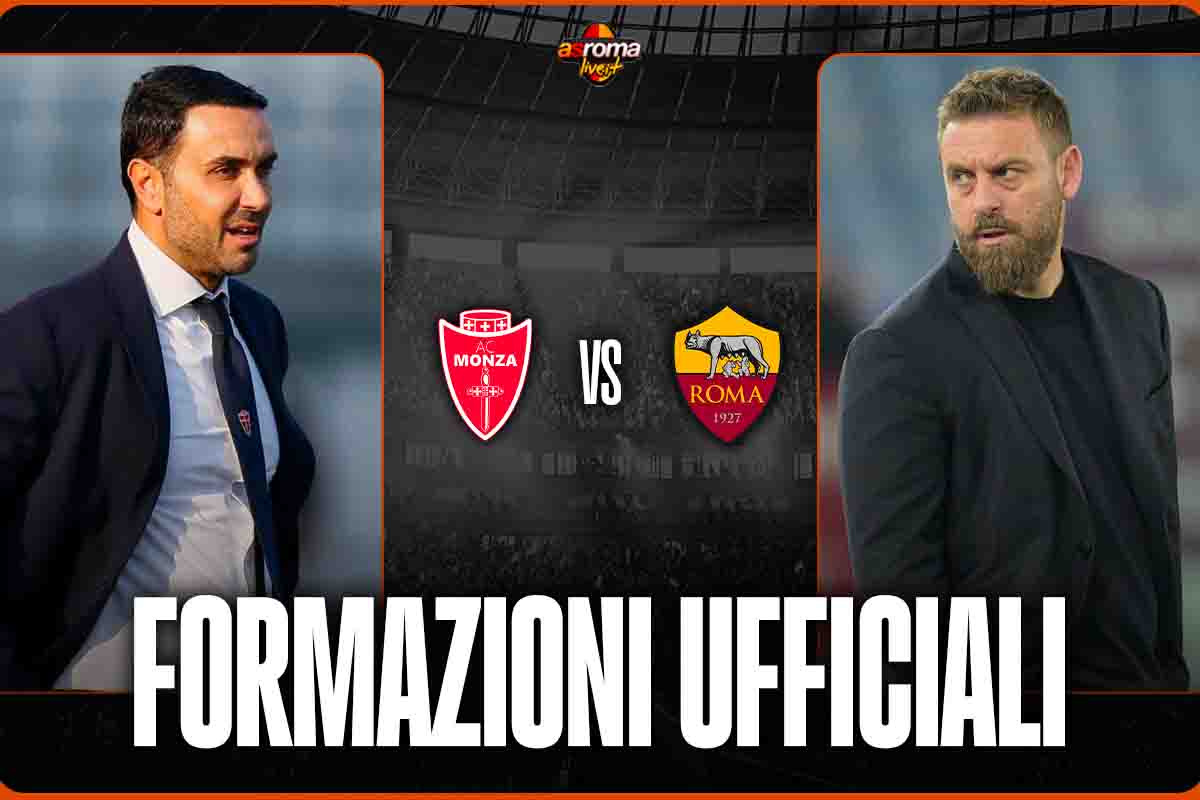Formazioni ufficiali Monza-Roma: difesa a quattro e due cambi per De Rossi