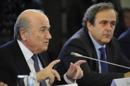 Blatter e Platini in conferenza (Getty Images)
