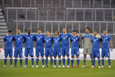 Italy's players (L to R) defender Cristi