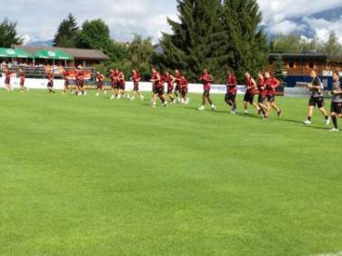 La Roma si allena a Riscone di Brunico