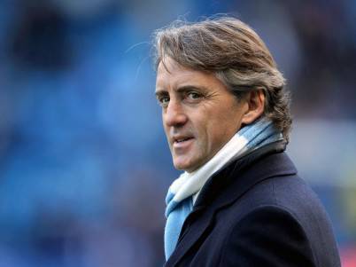 Il tecnico del Manchester City Roberto Mancini