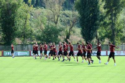 La Roma al lavoro a Trigoria