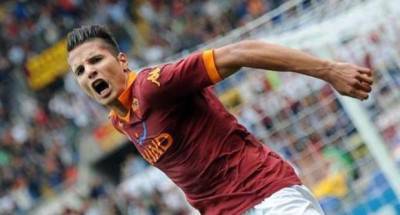 Il numero 8 della Roma Erik Lamela 