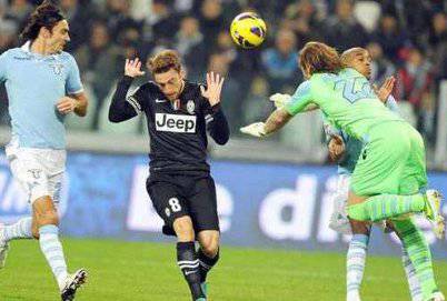 Un momento di Juve-Lazio