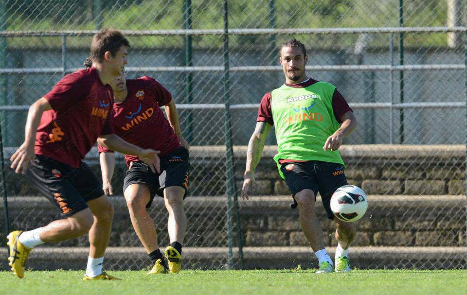 La squadra si allena a Trigoria (repertorio)