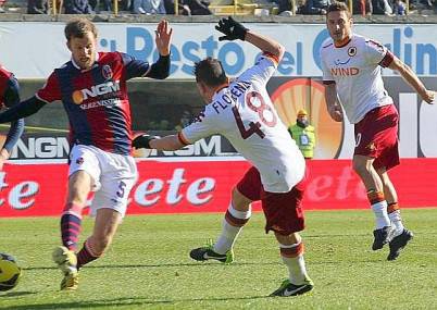 Alessandro Florenzi in gol oggi al Dall'Ara