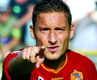 Il Capitano giallorosso Francesco Totti