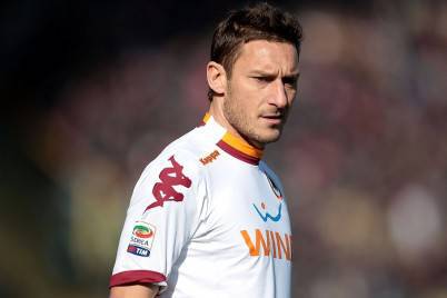 Il capitano giallorosso Francesco Totti