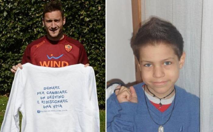 Totti e il piccolo Alessandro