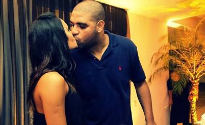 Adriano insieme alla sua ragazza Renata Fontes