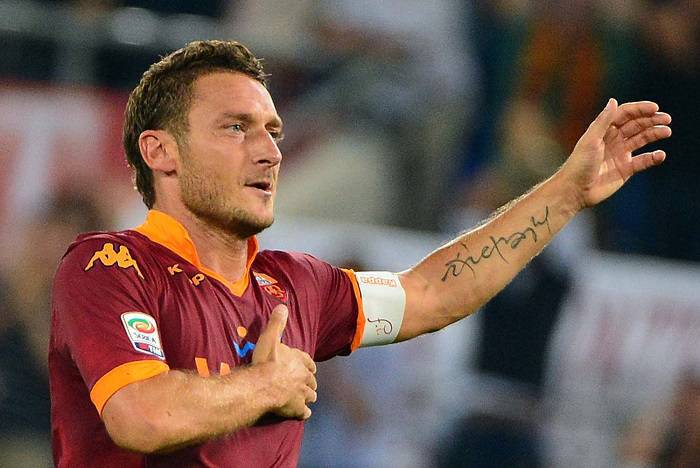 Il capitano della Roma Francesco Totti