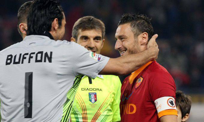 Gianluigi Buffon e Francesco Totti