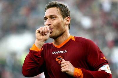 Il capitano giallorosso Francesco Totti