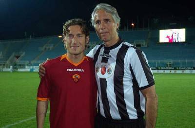 Foto di repertorio di Totti e Malagò