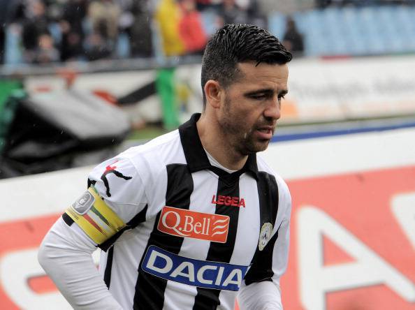 L'attaccante dell'Udinese Antonio Di Natale