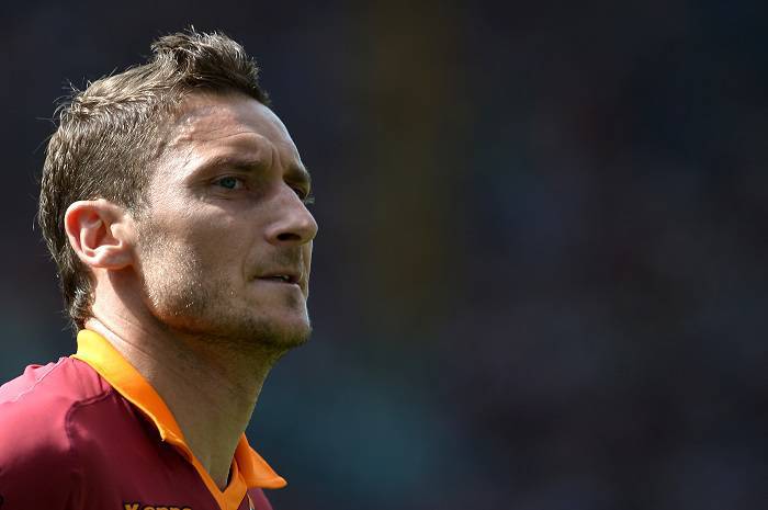 Il capitano giallorosso Francesco Totti 