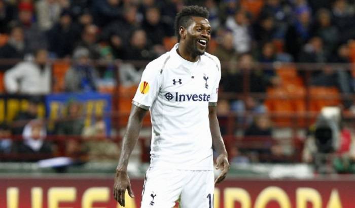 L'attaccante del Tottenham Emmanuel Adebayor