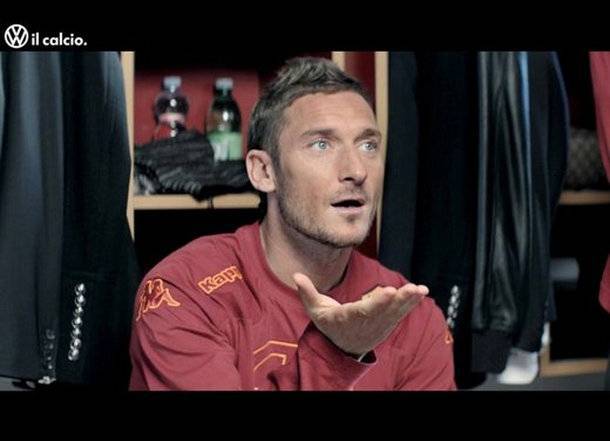 Francesco Totti nella pubblicità Volkswagen